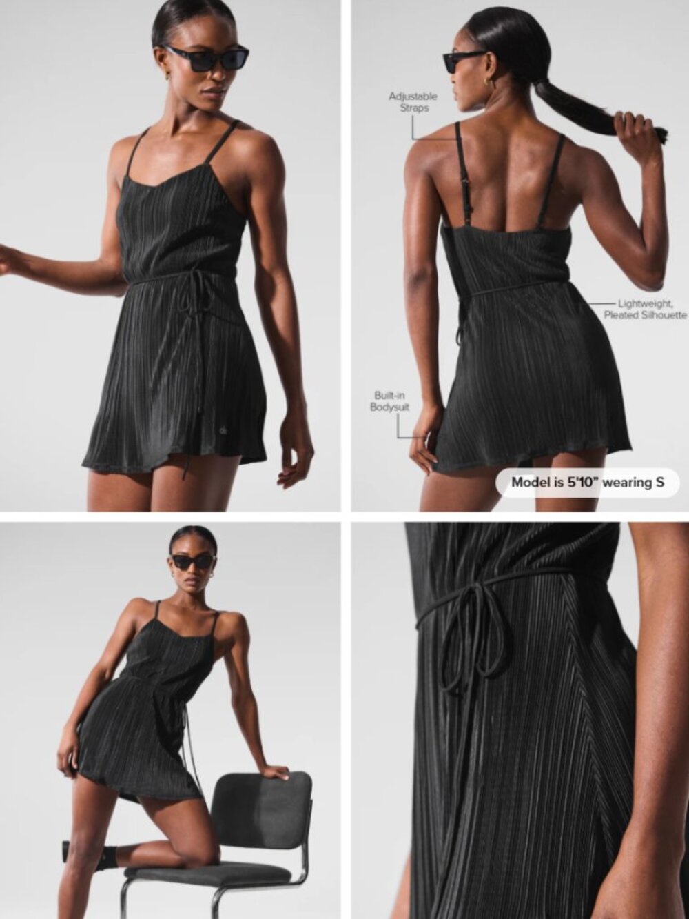 Micro Plisse Game On Tennis Dress